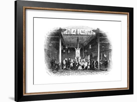 Buddhist Temple, China, 1847-null-Framed Giclee Print