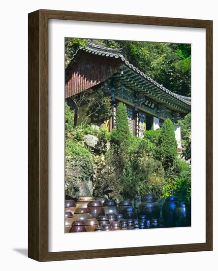 Buddhist Temple in Mountains Above Taegu, South Korea-Dennis Flaherty-Framed Photographic Print