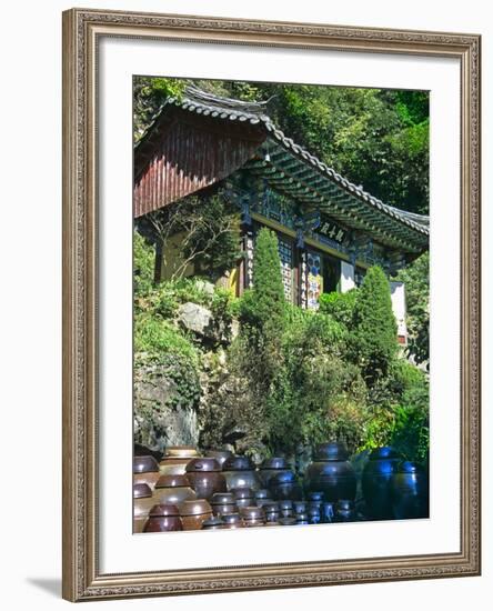 Buddhist Temple in Mountains Above Taegu, South Korea-Dennis Flaherty-Framed Photographic Print