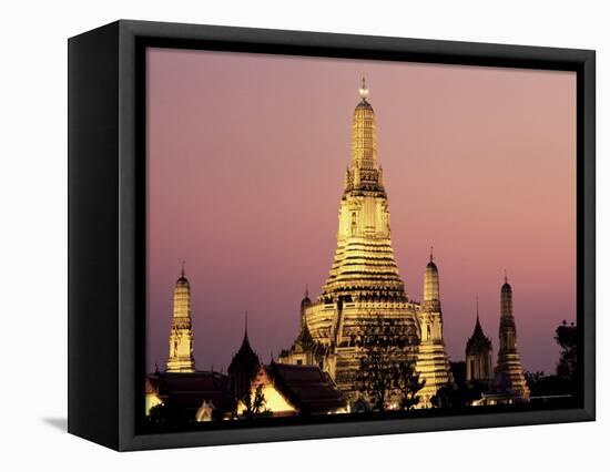 Buddhist Temple of Wat Arun at Twilight, Dating from 19th Century, Bankok Noi, Bangkok, Thailand-Richard Nebesky-Framed Premier Image Canvas