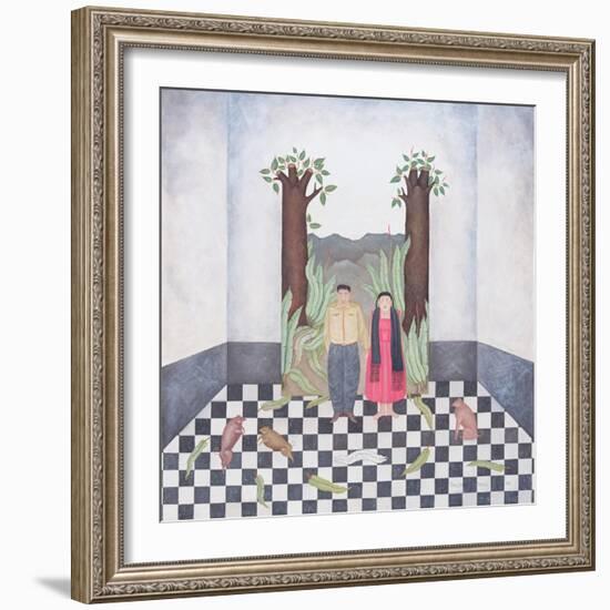 Budding Trees, or I Only Think of You My Love, 1995-Mary Stuart-Framed Giclee Print