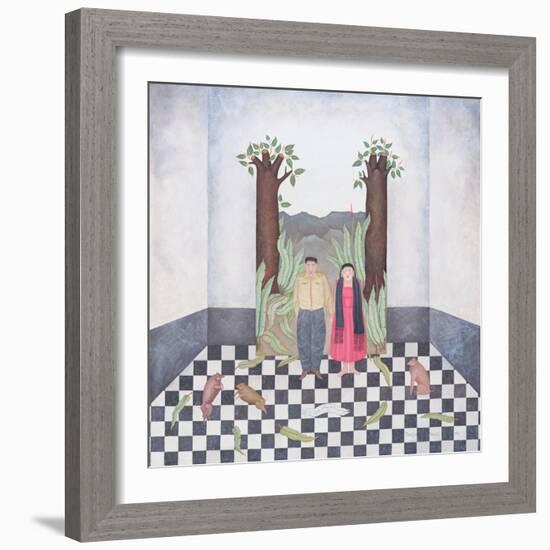 Budding Trees, or I Only Think of You My Love, 1995-Mary Stuart-Framed Giclee Print