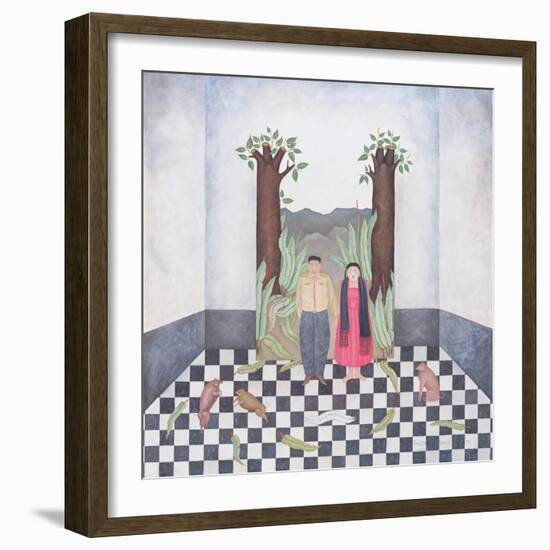 Budding Trees, or I Only Think of You My Love, 1995-Mary Stuart-Framed Giclee Print