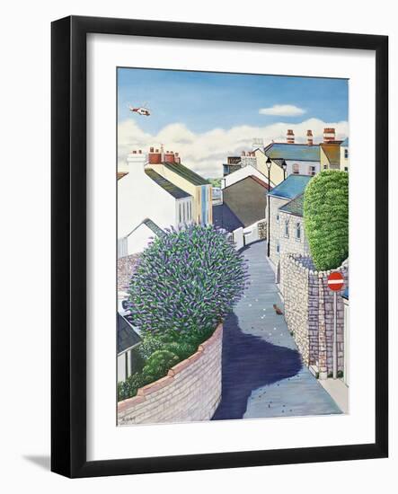 Buddleia in Clements Lane, Chiswell, 2014 (Oil on Canvas)-Liz Wright-Framed Giclee Print