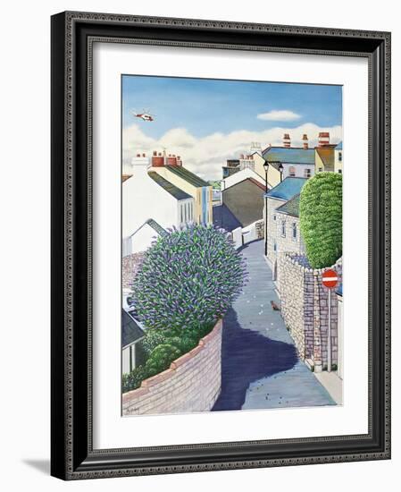 Buddleia in Clements Lane, Chiswell, 2014 (Oil on Canvas)-Liz Wright-Framed Giclee Print