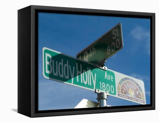 Buddy Holly Avenue, Lubbock, Texas, USA-Ethel Davies-Framed Premier Image Canvas