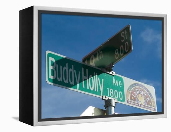 Buddy Holly Avenue, Lubbock, Texas, USA-Ethel Davies-Framed Premier Image Canvas