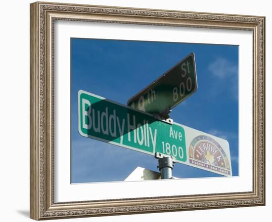 Buddy Holly Avenue, Lubbock, Texas, USA-Ethel Davies-Framed Photographic Print