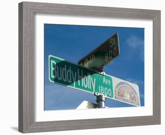 Buddy Holly Avenue, Lubbock, Texas, USA-Ethel Davies-Framed Photographic Print