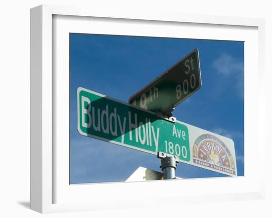 Buddy Holly Avenue, Lubbock, Texas, USA-Ethel Davies-Framed Photographic Print