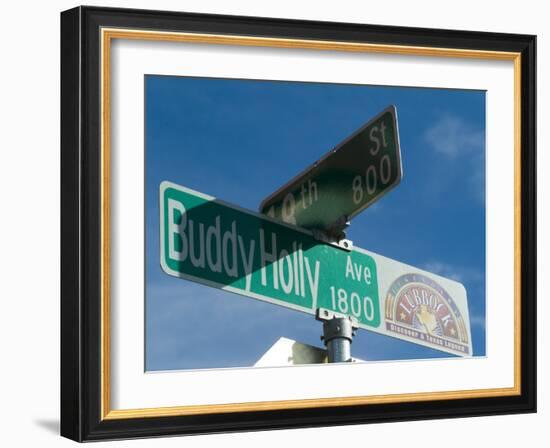 Buddy Holly Avenue, Lubbock, Texas, USA-Ethel Davies-Framed Photographic Print