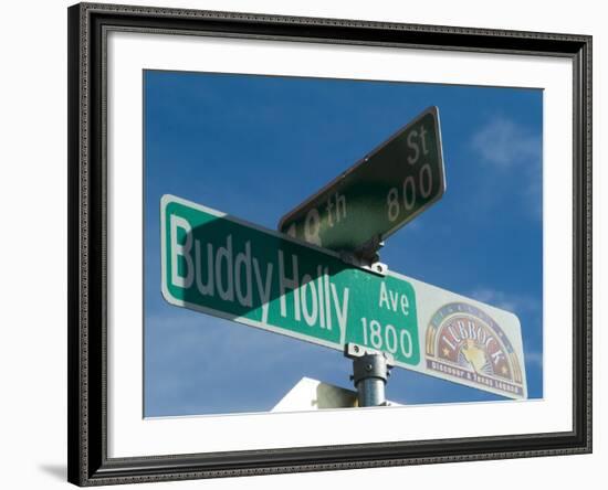 Buddy Holly Avenue, Lubbock, Texas, USA-Ethel Davies-Framed Photographic Print