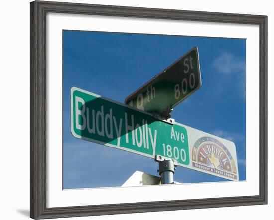 Buddy Holly Avenue, Lubbock, Texas, USA-Ethel Davies-Framed Photographic Print