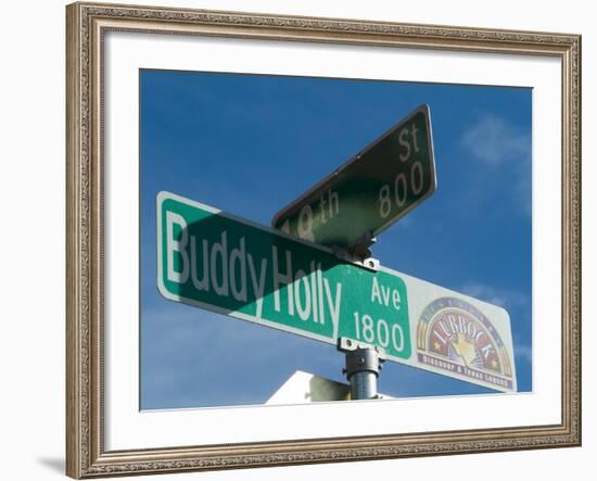 Buddy Holly Avenue, Lubbock, Texas, USA-Ethel Davies-Framed Photographic Print