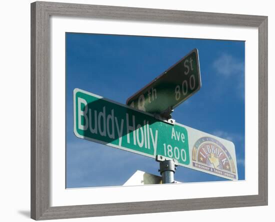 Buddy Holly Avenue, Lubbock, Texas, USA-Ethel Davies-Framed Photographic Print