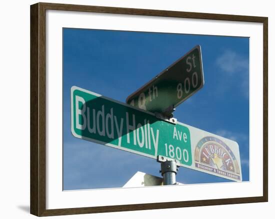 Buddy Holly Avenue, Lubbock, Texas, USA-Ethel Davies-Framed Photographic Print