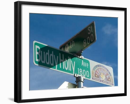 Buddy Holly Avenue, Lubbock, Texas, USA-Ethel Davies-Framed Photographic Print