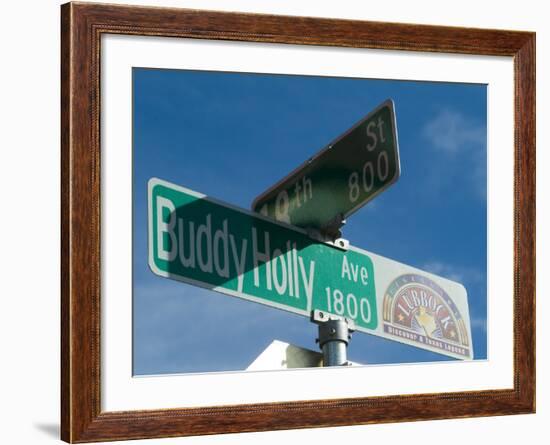 Buddy Holly Avenue, Lubbock, Texas, USA-Ethel Davies-Framed Photographic Print