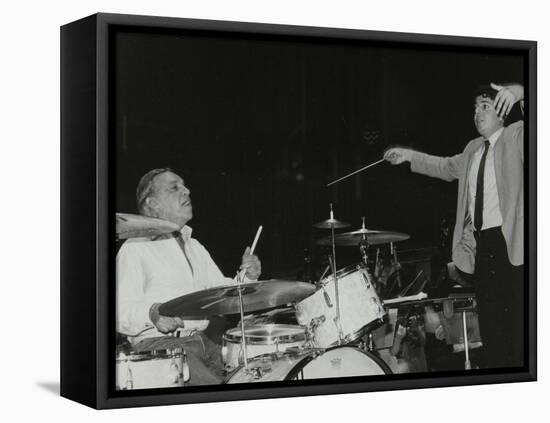 Buddy Rich and Conductor Andrew Litton, Royal Festival Hall, London, June 1985-Denis Williams-Framed Premier Image Canvas