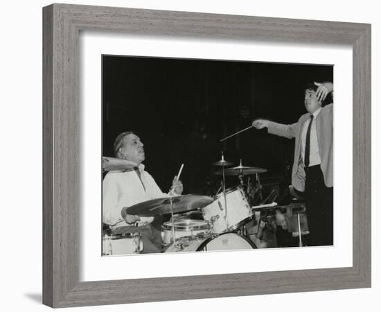 Buddy Rich and Conductor Andrew Litton, Royal Festival Hall, London, June 1985-Denis Williams-Framed Photographic Print