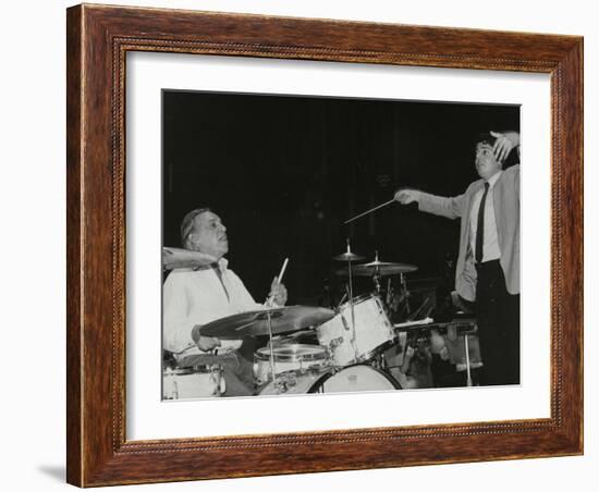 Buddy Rich and Conductor Andrew Litton, Royal Festival Hall, London, June 1985-Denis Williams-Framed Photographic Print