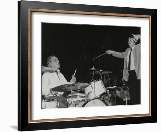 Buddy Rich and Conductor Andrew Litton, Royal Festival Hall, London, June 1985-Denis Williams-Framed Photographic Print