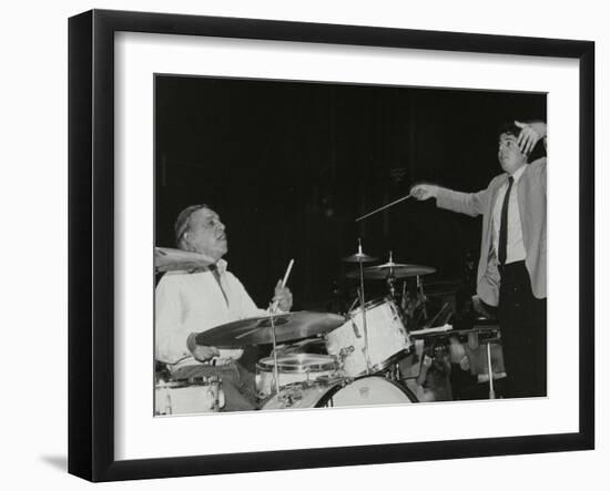 Buddy Rich and Conductor Andrew Litton, Royal Festival Hall, London, June 1985-Denis Williams-Framed Photographic Print