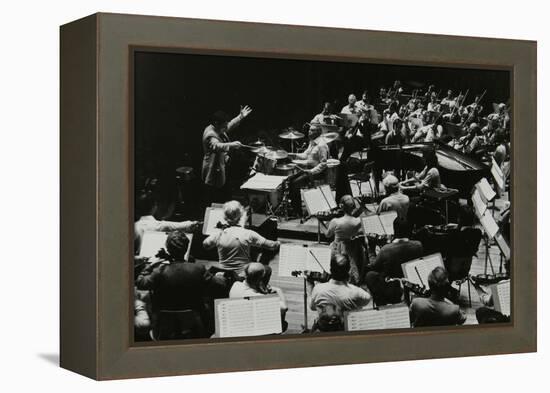 Buddy Rich and the Royal Philharmonic Orchestra in Concert at the Royal Festival Hall, London, 1985-Denis Williams-Framed Premier Image Canvas