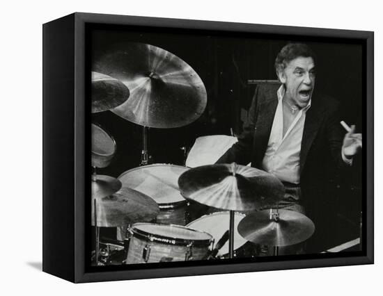 Buddy Rich in Concert at the Forum Theatre, Hatfield, Hertfordshire, March 1980-Denis Williams-Framed Premier Image Canvas