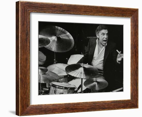 Buddy Rich in Concert at the Forum Theatre, Hatfield, Hertfordshire, March 1980-Denis Williams-Framed Photographic Print