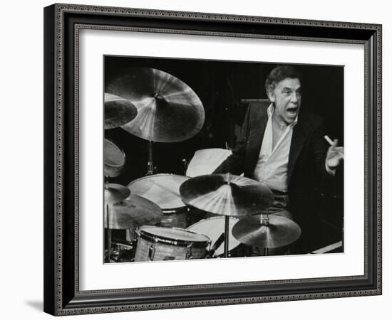 Buddy Rich in Concert at the Forum Theatre, Hatfield, Hertfordshire, March 1980-Denis Williams-Framed Photographic Print