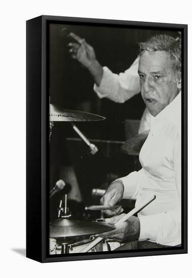 Buddy Rich Playing the Drums at the Royal Festival Hall, London, June 1985-Denis Williams-Framed Premier Image Canvas