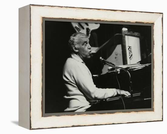 Buddy Rich Playing the Piano, Forum Theatre, Hatfield, Hertfordshire, November 1986-Denis Williams-Framed Premier Image Canvas