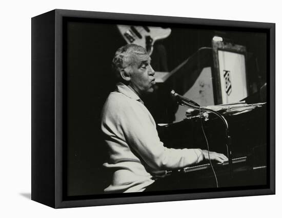 Buddy Rich Playing the Piano, Forum Theatre, Hatfield, Hertfordshire, November 1986-Denis Williams-Framed Premier Image Canvas