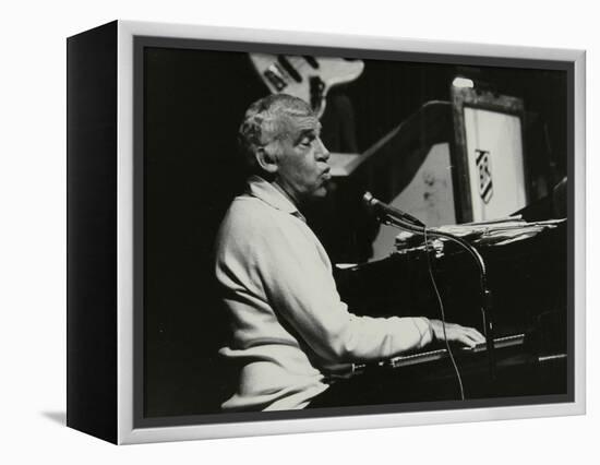 Buddy Rich Playing the Piano, Forum Theatre, Hatfield, Hertfordshire, November 1986-Denis Williams-Framed Premier Image Canvas