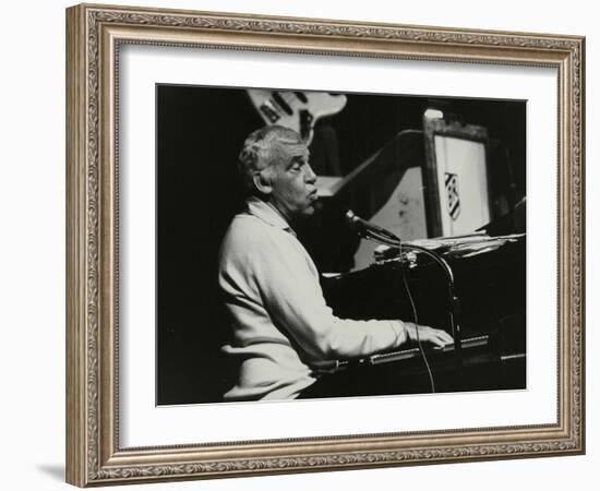 Buddy Rich Playing the Piano, Forum Theatre, Hatfield, Hertfordshire, November 1986-Denis Williams-Framed Photographic Print