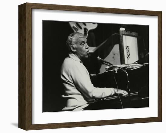 Buddy Rich Playing the Piano, Forum Theatre, Hatfield, Hertfordshire, November 1986-Denis Williams-Framed Photographic Print