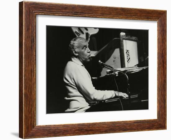 Buddy Rich Playing the Piano, Forum Theatre, Hatfield, Hertfordshire, November 1986-Denis Williams-Framed Photographic Print