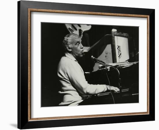 Buddy Rich Playing the Piano, Forum Theatre, Hatfield, Hertfordshire, November 1986-Denis Williams-Framed Photographic Print