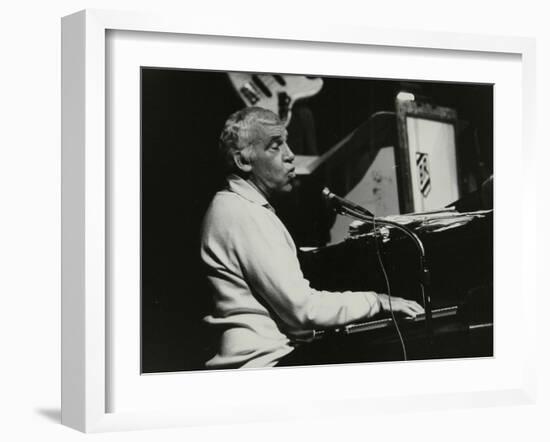 Buddy Rich Playing the Piano, Forum Theatre, Hatfield, Hertfordshire, November 1986-Denis Williams-Framed Photographic Print