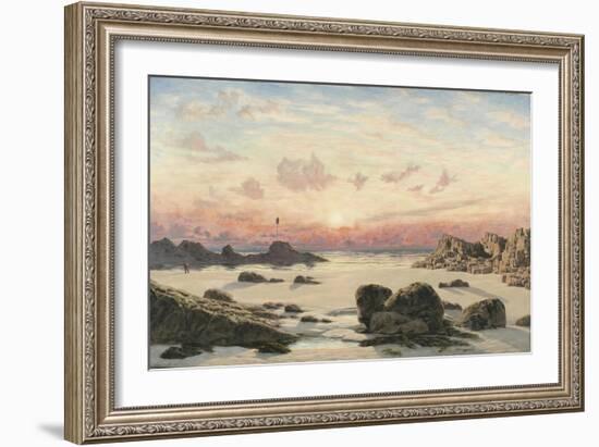 Bude Sands at Sunset, 1874-John Brett-Framed Giclee Print