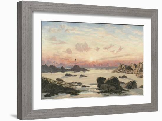 Bude Sands at Sunset, 1874-John Brett-Framed Giclee Print