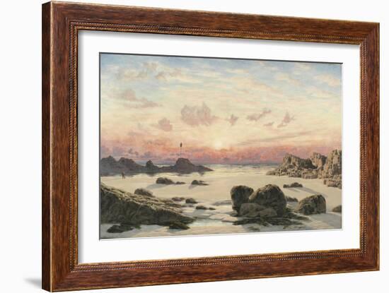 Bude Sands at Sunset, 1874-John Brett-Framed Giclee Print