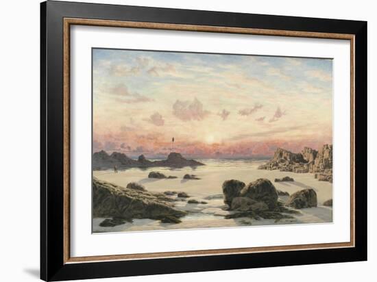 Bude Sands at Sunset, 1874-John Brett-Framed Giclee Print