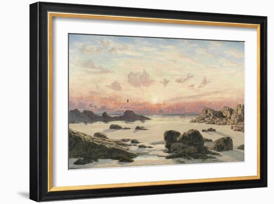 Bude Sands at Sunset, 1874-John Brett-Framed Giclee Print