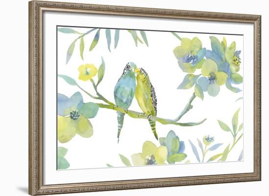 Budgie Love-Sandra Jacobs-Framed Giclee Print