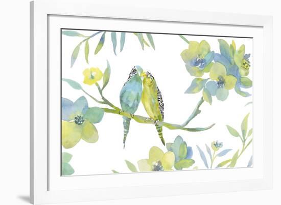 Budgie Love-Sandra Jacobs-Framed Giclee Print