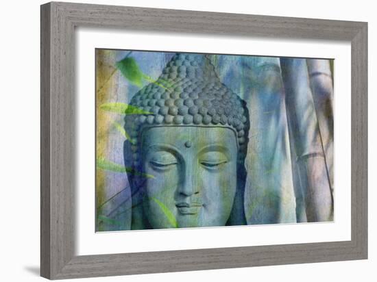 Budha with Bamboo-Cora Niele-Framed Photographic Print