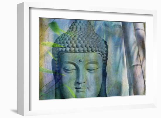 Budha with Bamboo-Cora Niele-Framed Photographic Print