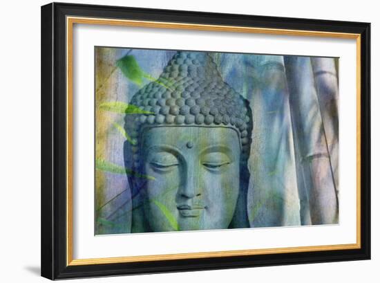 Budha with Bamboo-Cora Niele-Framed Photographic Print